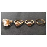 (4) Ladies Rings (Marked 10K/UNVERIFIED)