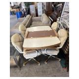 Table w/ 4 Rolling Chairs