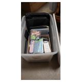 (1) Plastic Storage Container w/ Lid & Assorted