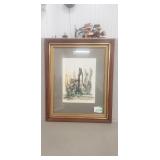 (1) Framed Original Watercolor Painting By Erna