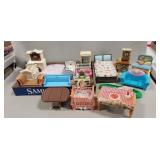 Tray Lot Of Assorted Vintage Fisher-Price Doll