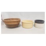 (1) 8" Stoneware Mixing Bowl & (2) Vintage