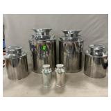 Milk Can Canister Set, S & P Shakers