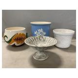Barker Pottery Cookie Jar (No Lid), Abstract,