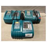 (3) Makita Fast Chargers