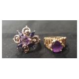 (2) Ladies Rings (Marked Bixby 925,18K China &