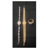 (2) Ladies Watches (Case Marked 14KT & (1) Ladies