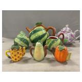 Pier 1 Imports Watermelon Teapot & Cream/Sugar,