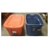 (2) Plastic Storage Containers (One w/ Lid & One