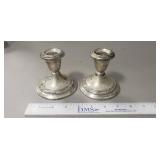 Set Of Two Weighted Sterling Silver Candle