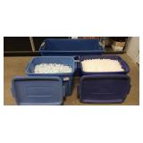 (2) Rubbermaid Plastic Storage Containers w/ Lids