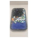 Tray Of Assorted Marbles