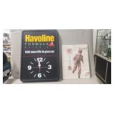 Havoline Motor Oil Clock (Battery