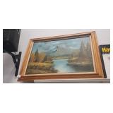 (1) Framed Oil Painting On Canvas (44"ï¿½33")