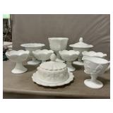 Collection Of Milk Glass