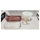 (4) Assorted Pyrex Pieces (Two Baking Dishes, One