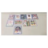 (7) Assorted NFL Football Cards, (2) Baseball