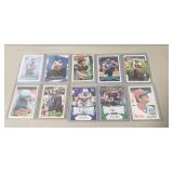 (9) Assorted NFL Football Cards & (1) Baseball