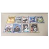 (8) Assorted NFL Football Cards & (1) Baseball