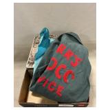 Lot With Vintage Uniform Shirts, Tins, Film Reels