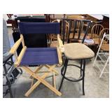 Directors Chair and Swivel Stool