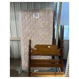 Twin Bed Frame w/ Mattress & Box Spring