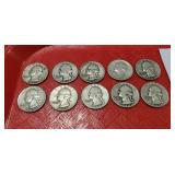 (10) U.S. Silver Quarters