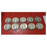(10) U.S. Silver Quarters
