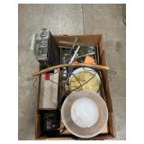Box Lot With Vintage Courier Spartan CB Radio,