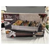 Elite Triple Buffet Server & Warming Tray