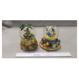 (2) Mickey Mouse Musical Snow Globes