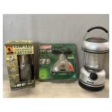 New Coleman Tent Fan, LED Collapsible Lantern,