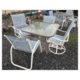 Glass Outdoor Table & 4 Chairs