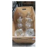 Box Lot Of (6) One Gallon Glass Jugs