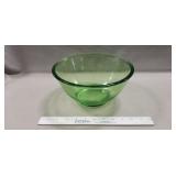 (1) Vintage Green Depression Glass Mixing Bowl