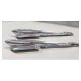 (2) Vintage Chrome Chevrolet Car Hood Ornaments