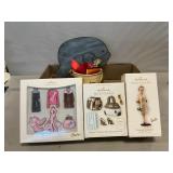 Lot With Hallmark Barbie Collectables, Dog
