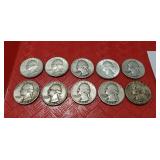 (10) U.S. Silver Quarters