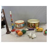 J. Chein Tin Drum, Drum Cookie Tin, Noisemakers,