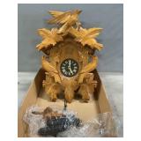 Light Wood German Cuckoo Clock With Pendulum &