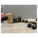 Vintage Military Headphones & Tins, Electrolux