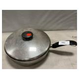 Stainless Steel Pan With Vintage Flatware &
