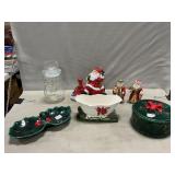 Lefton Sleigh, Lidded Dish, Divided CandyDish,