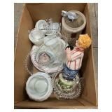 Box Lot With Candlewick, Musical Decanter, Milk