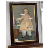 ï¿½Young Girl With Flowersï¿½, Samuel Miller Folk Art