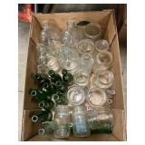Box Lot With Asst. Jars, Soda Bottles, Small