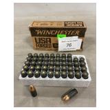 (50) Rounds Of Winchester 9mm Luger Ammo