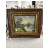 Wooden Carved Frame with Print