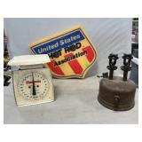 Vintage Brass Furnace Stove, Hanson Scale, Foam