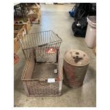 Metal Crate, Wire Basket, Fuel Can